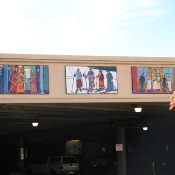 detail of the Women of the West murals by Tony Ortega and Sylvia Montero
