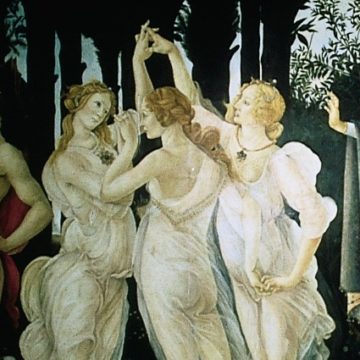 1480 Reproduction Scaglia on Panel of La Primavera by Emilio Martelli